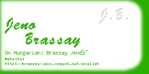 jeno brassay business card